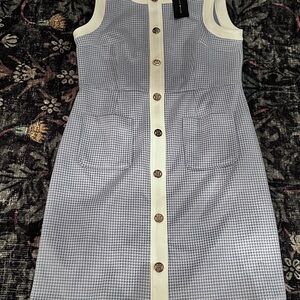 New Elegant Houndstooth Tommy Hilfiger Sleeveless Dress